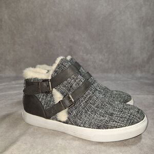 GLOBALWIN Size 6.5 Women's Grey Slip On  Comfort Shoes Lined